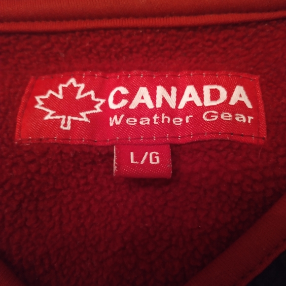 Canada Ribbed Fleece V-Neck Sweater - Unisex - Picture 7 of 13